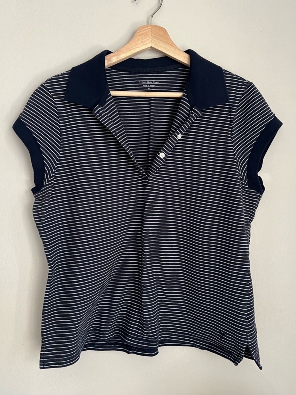 Calvin Klein Jeans Stripe Collared Blouse